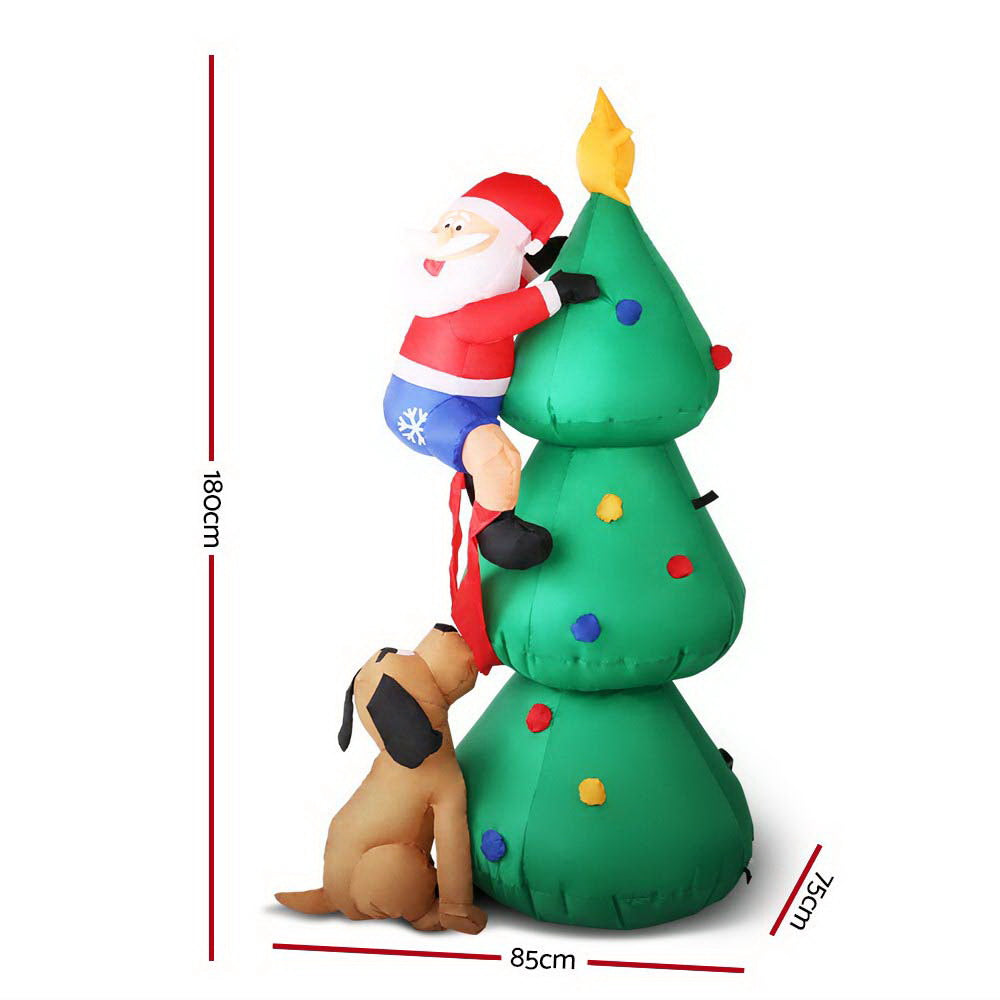 Christmas Inflatable Santa Tree 1.8M Illuminated Decorations