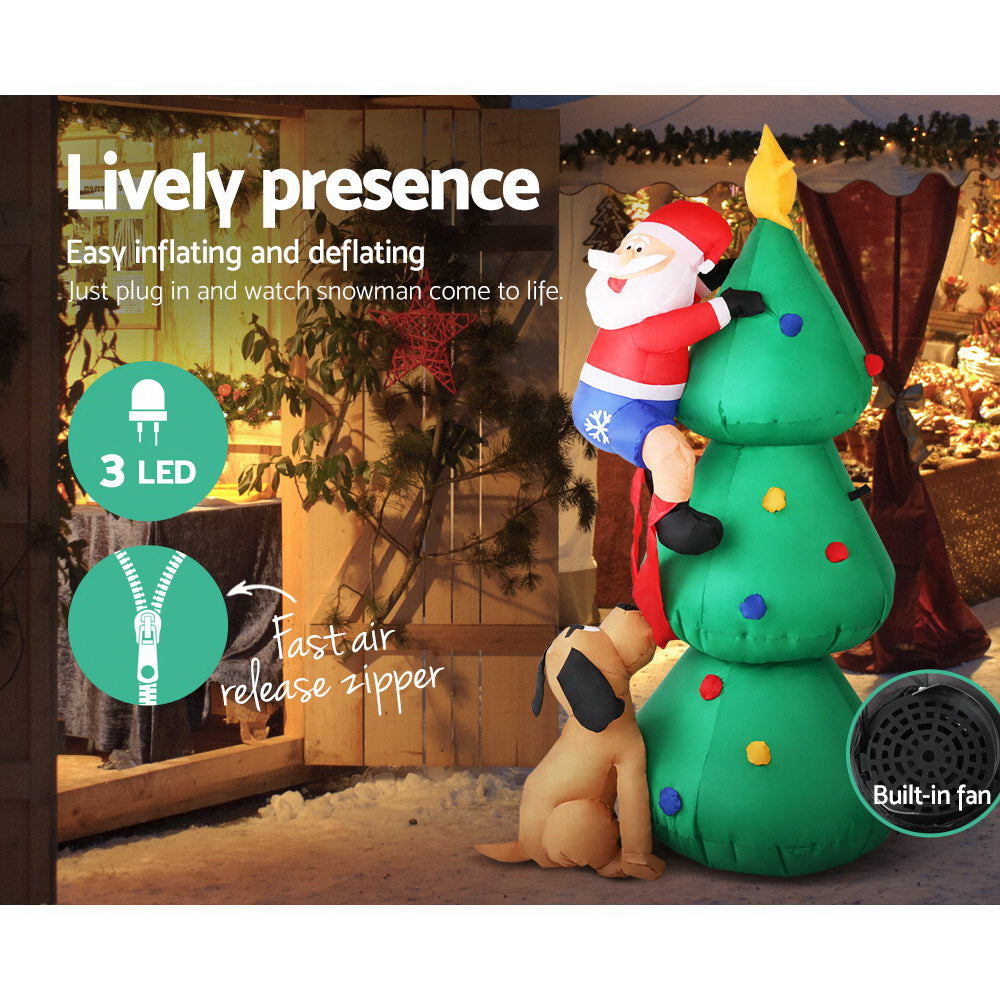 Christmas Inflatable Santa Tree 1.8M Illuminated Decorations