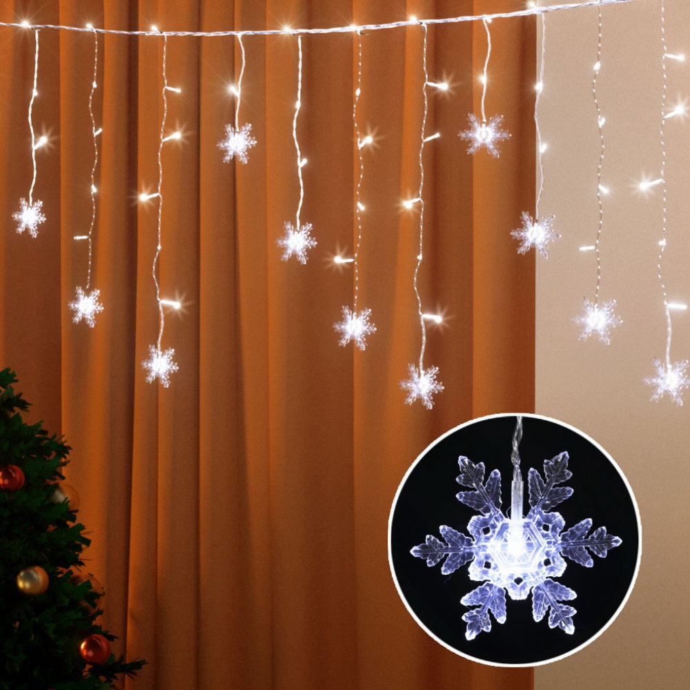 6M Christmas Icicle Lights String Light 160 LED Solar Powered Cold