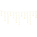 6M Christmas Icicle Lights String Light 160 LED Solar Powered Warm