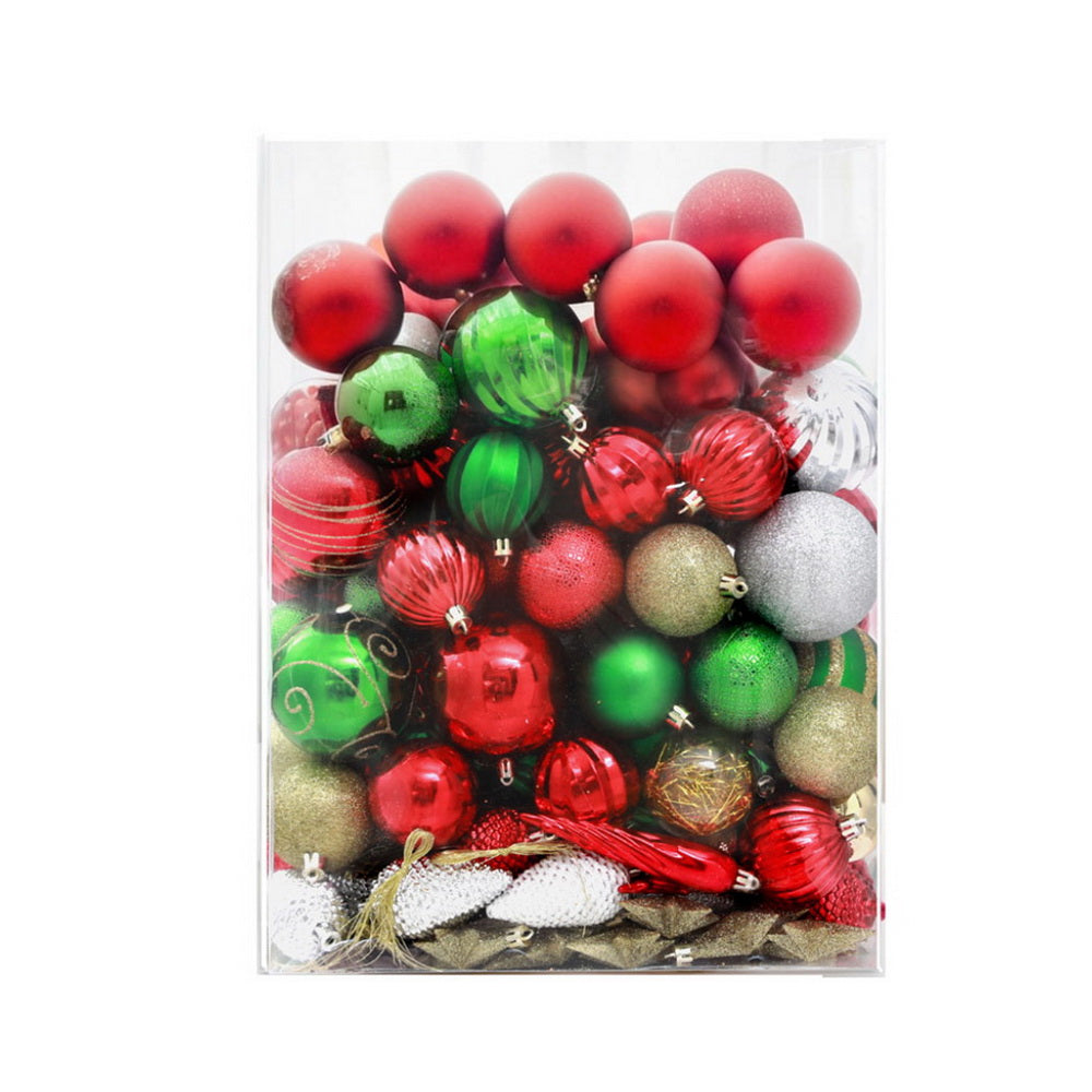 155pcs Christmas Tree Decorations Set Baubles Ornaments Party