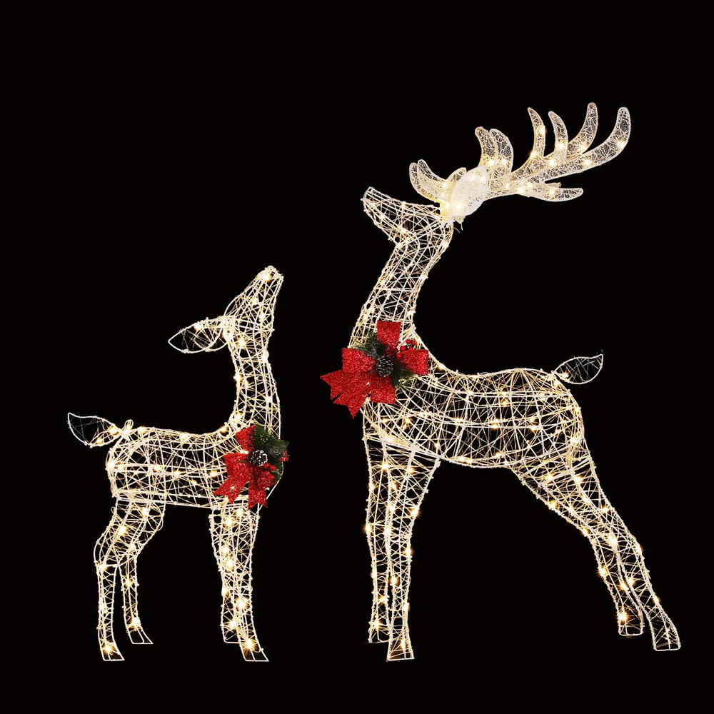 Christmas Lights 2pcs Reindeer Set Fairy Light 170 LED Decorations