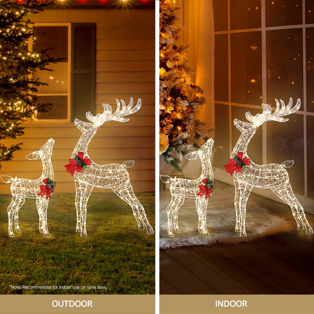 Christmas Lights 2pcs Reindeer Set Fairy Light 170 LED Decorations