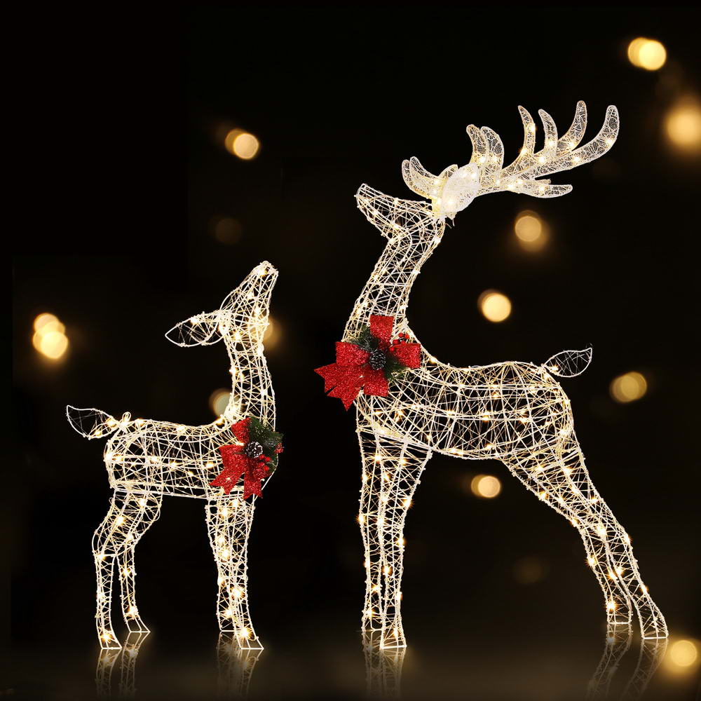 Christmas Lights 2pcs Reindeer Set Fairy Light 170 LED Decorations