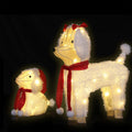 Christmas Lights 60 LED Fairy Light 2pcs Dog Decorations Set