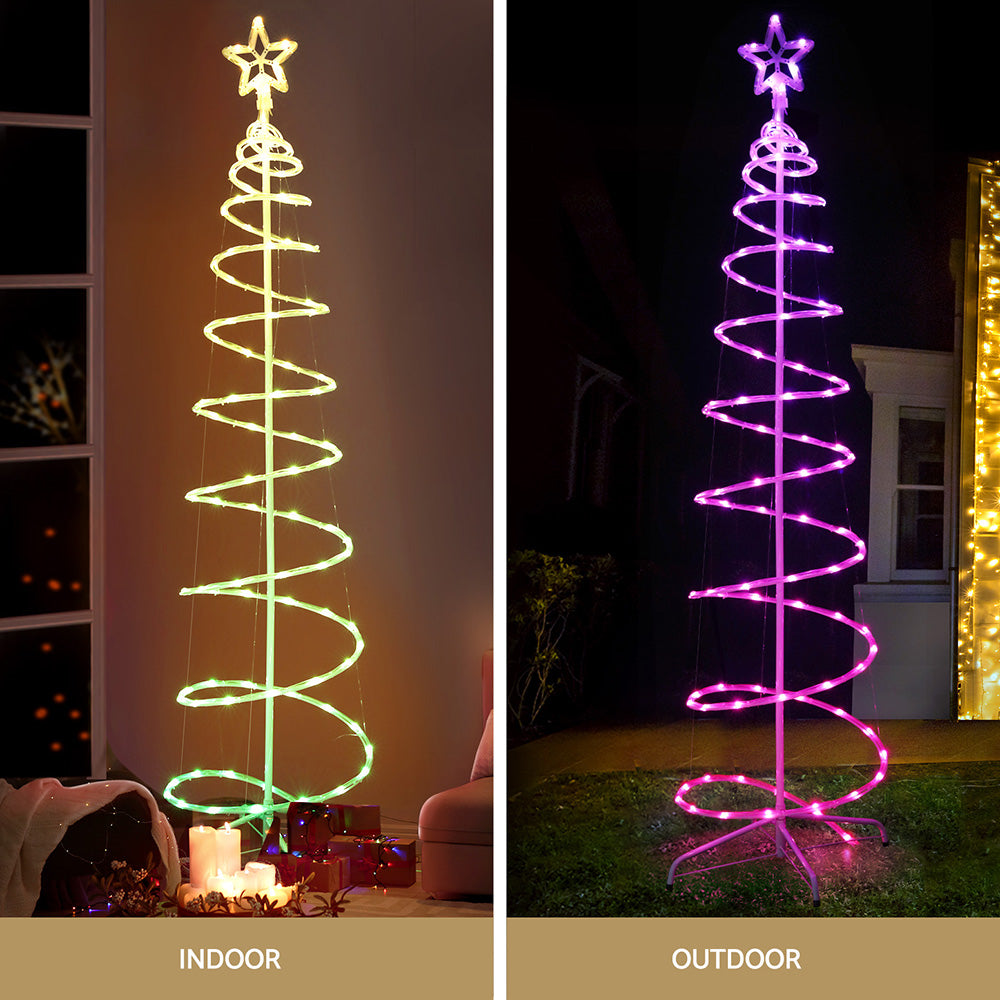 Christmas Tree 1.8m 100 RGB LED Rope Lights Xmas Trees Decoration