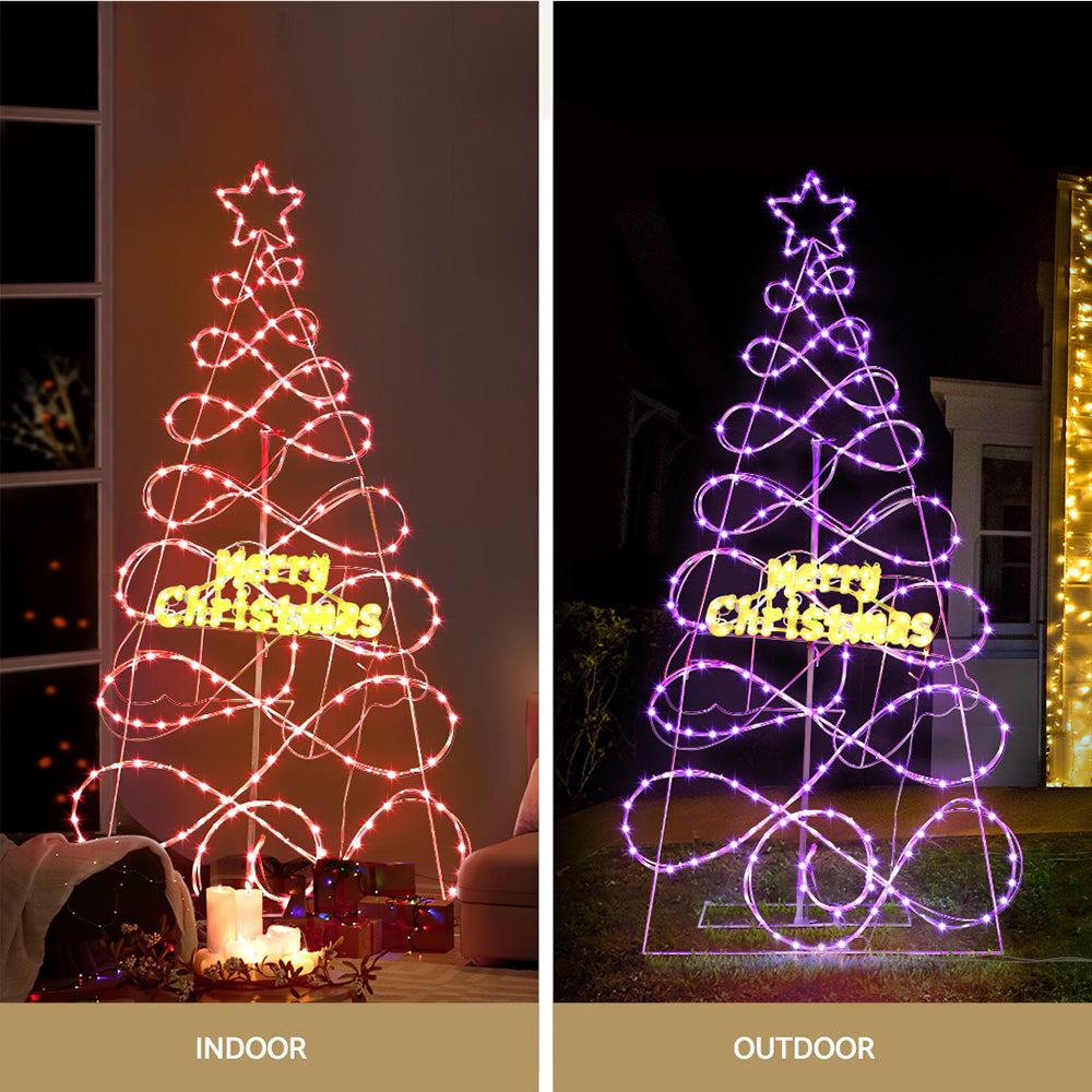 Christmas Tree 1.7m 230 RGB LED Motif Lights Xmas Trees Decoration