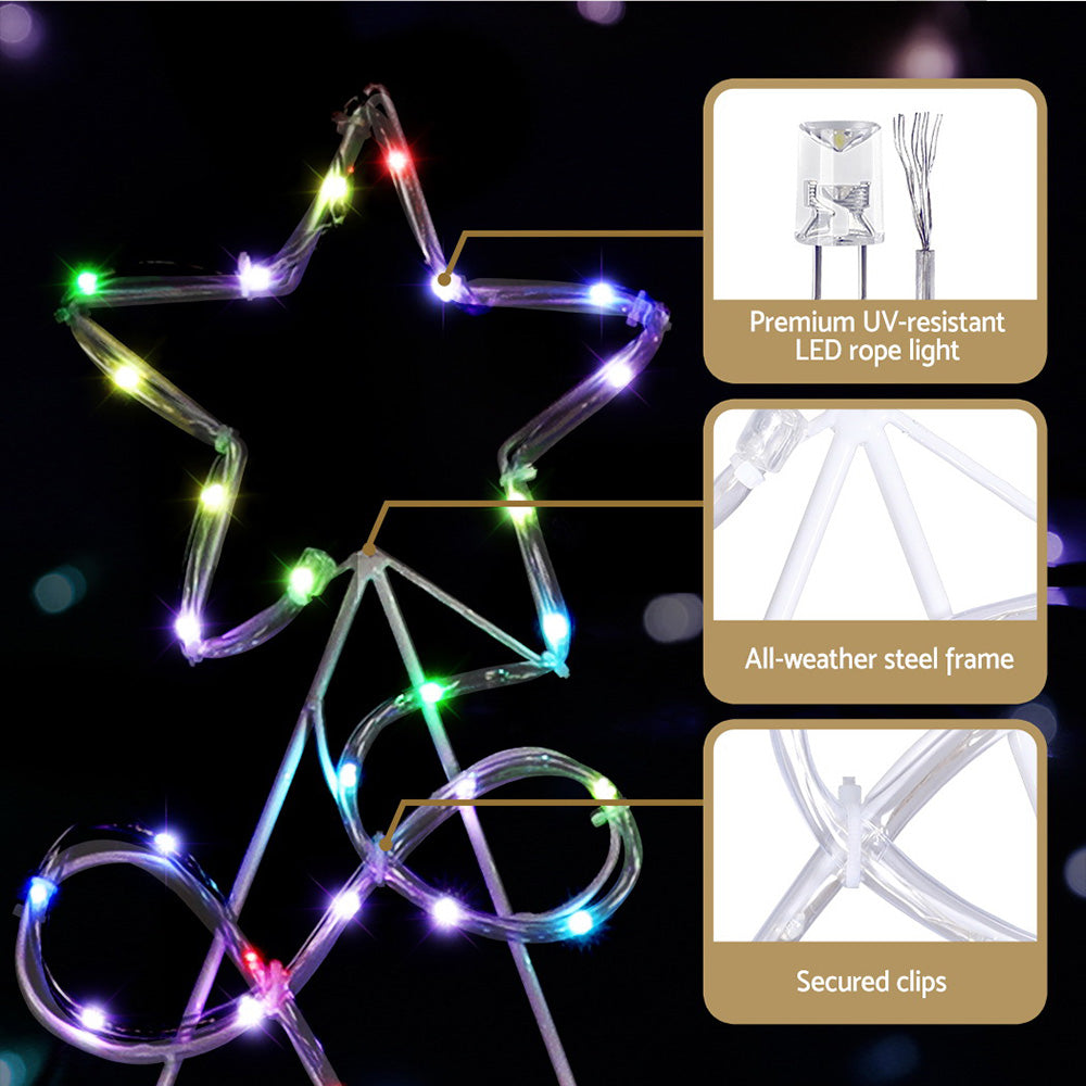 Christmas Tree 1.7m 230 RGB LED Motif Lights Xmas Trees Decoration