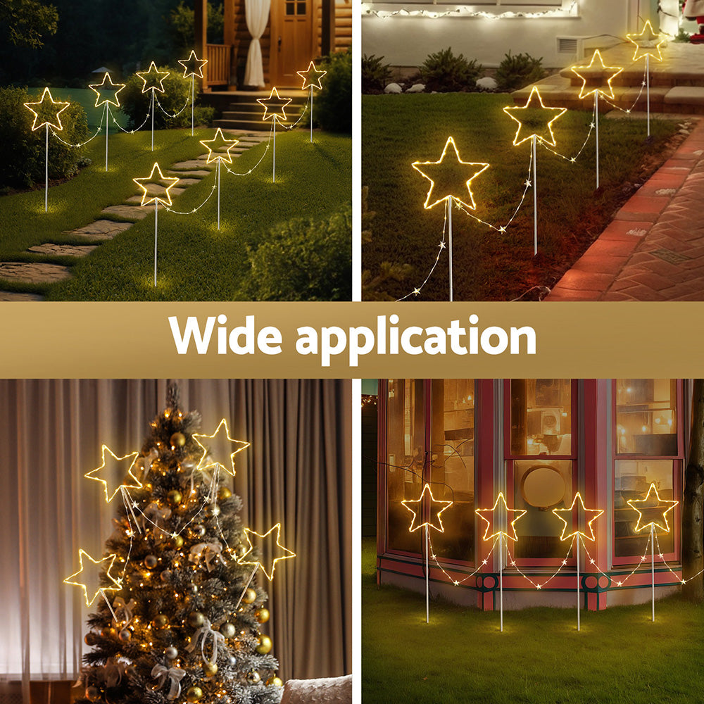 4 PCS Christmas Lights Path Ground Light Garden Decorations 144 LED