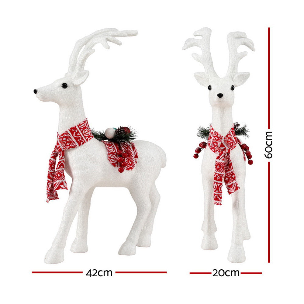 Christmas Reindeer 60cm Glitter Deer Ornaments Party Decorations