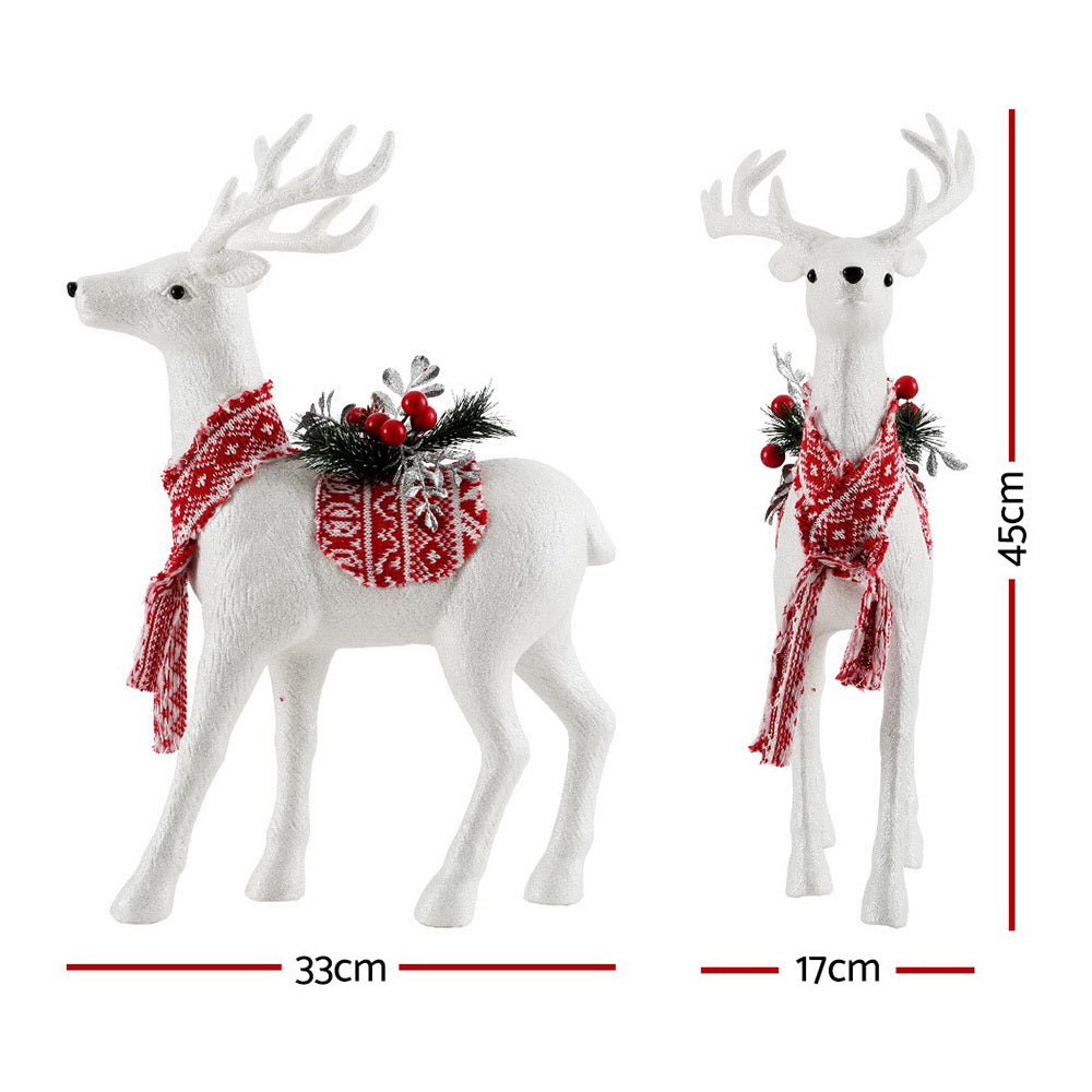 Christmas Reindeer 45cm Glitter Deer Ornaments Party Decorations