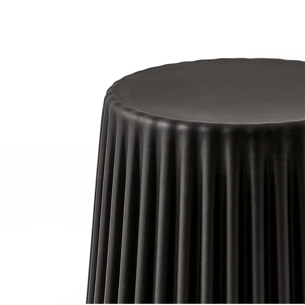 Set of 2 Cupcake Stool Plastic Stacking Bar Stools Dining Chairs Kitchen Black