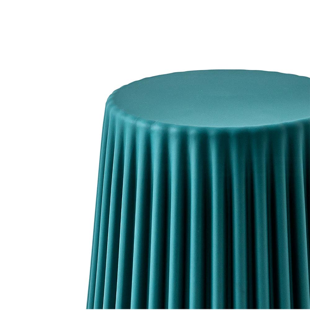 Set of 2 Cupcake Stools Plastic Stacking Bar Stools Dining Chairs Kitchen Dark Green