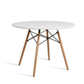 Dining Table Round White 4 Seater 100CM