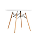 Dining Table Round White 4 Seater 90CM