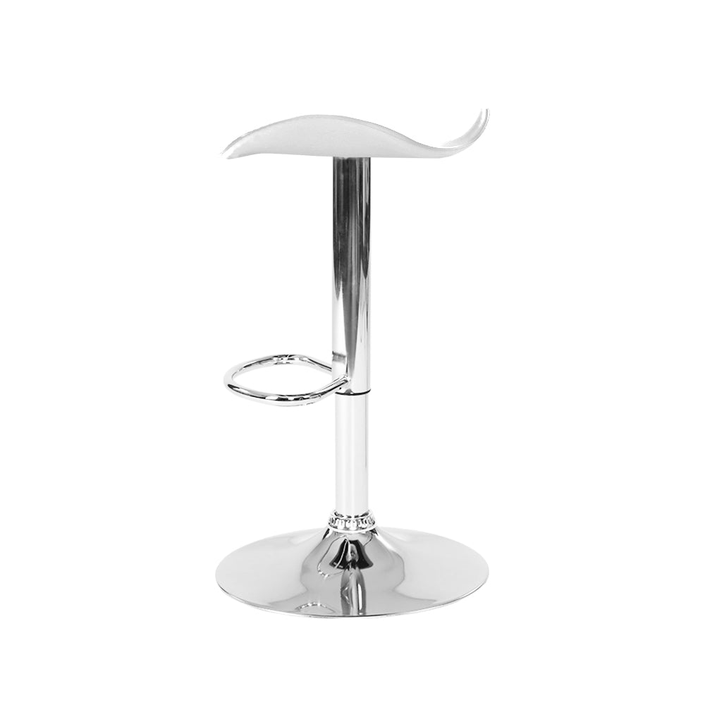 Set of 4 Swivel Bar Stools - White