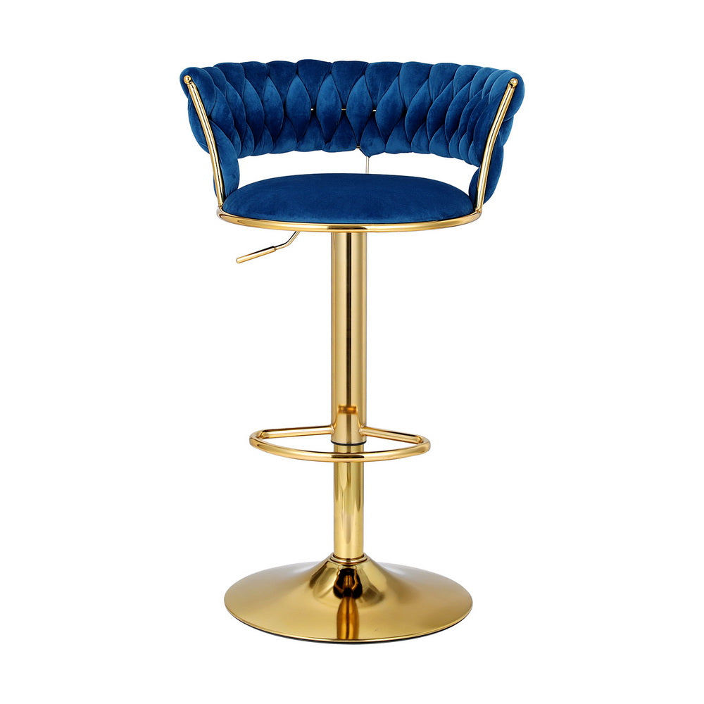 Vivien Clam Shell Bar Stool - Blue