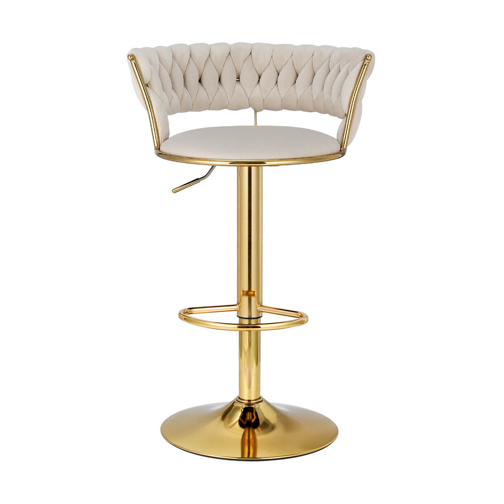 Vivien Clam Shell Bar Stool - Ivory