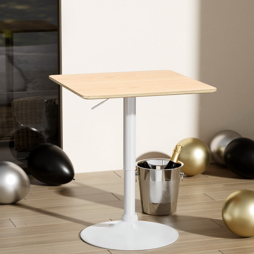 Square Bar Table with Swivel Base and Gas Lift - 60CM