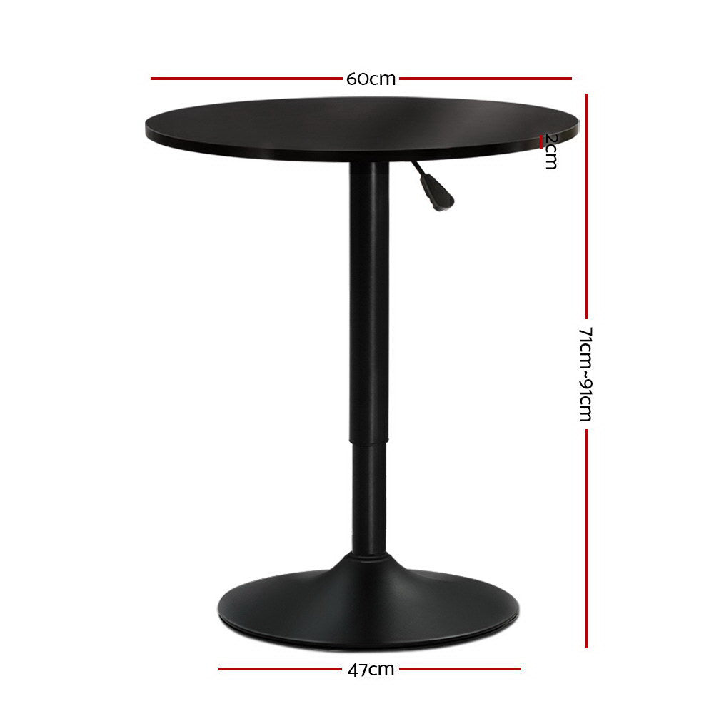 Bar Table Kitchen Tables Swivel Round Metal Black