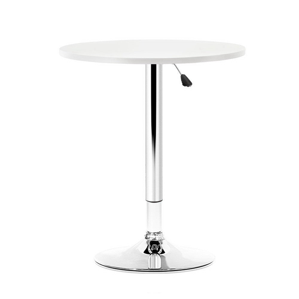 Bar Table Kitchen Tables Swivel Round Metal White