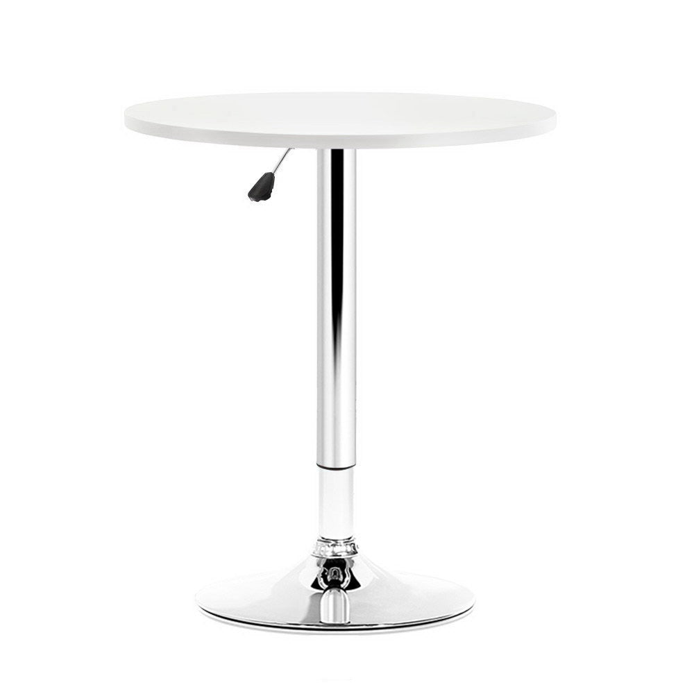 Bar Table Kitchen Tables Swivel Round Metal White