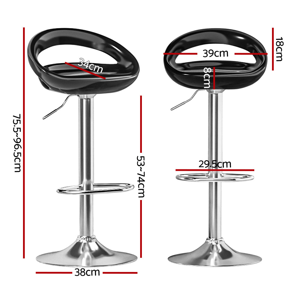 Bar Stools Kitchen Stool Dining Counter Chairs Gas Lift Swivel x2