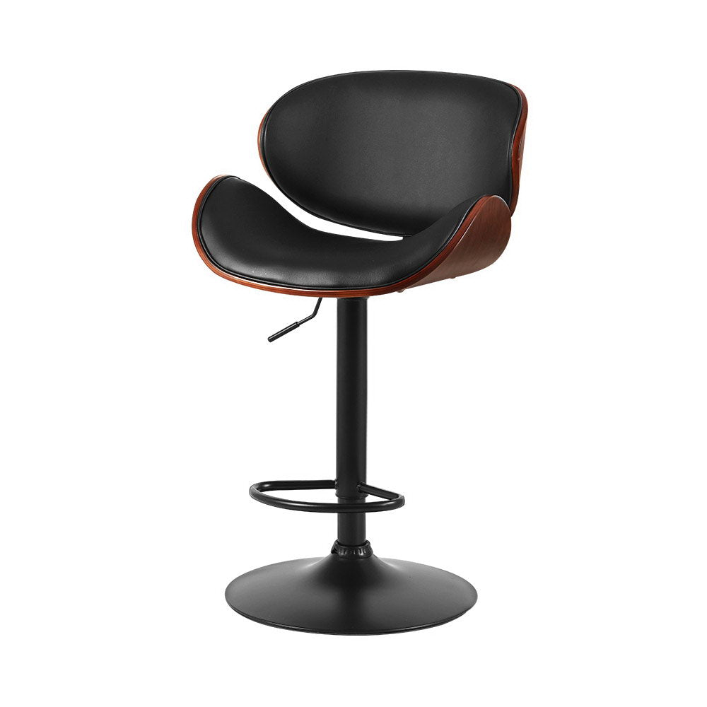 Joyce Wooden Gas Lift Bar Stool Black