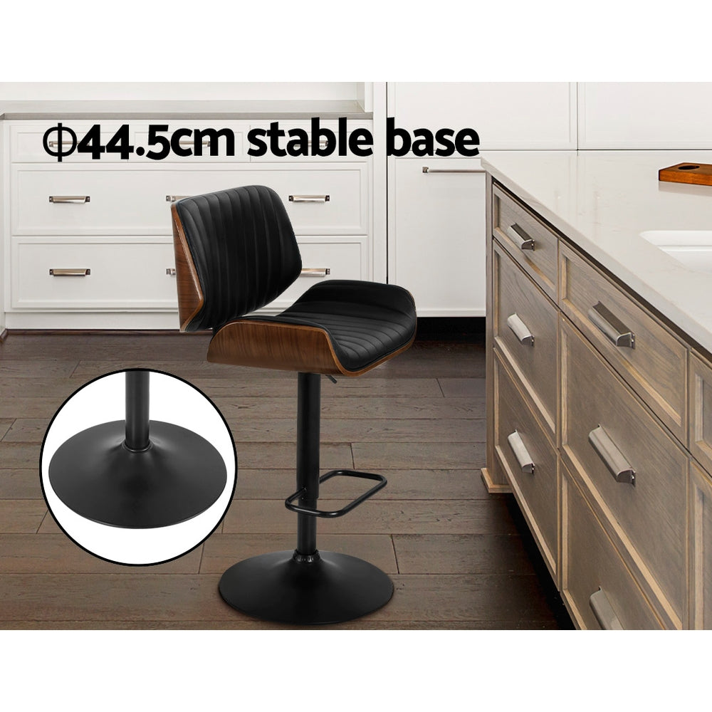 Galina Adjustable Swivel Bar Stool - Black