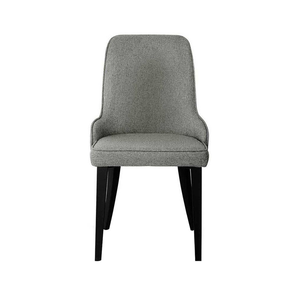 Dining Chairs Fabric Grey Set of 2 Domus