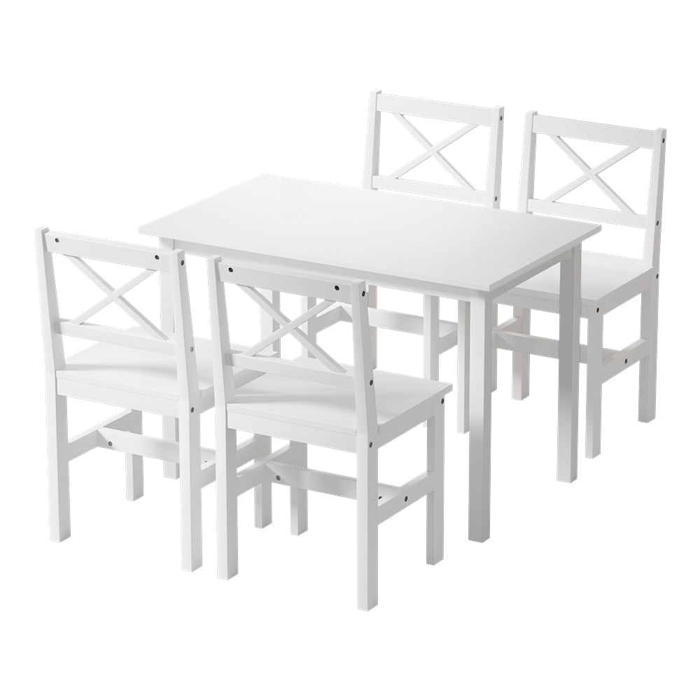 5 Piece Kaye Dining Set White