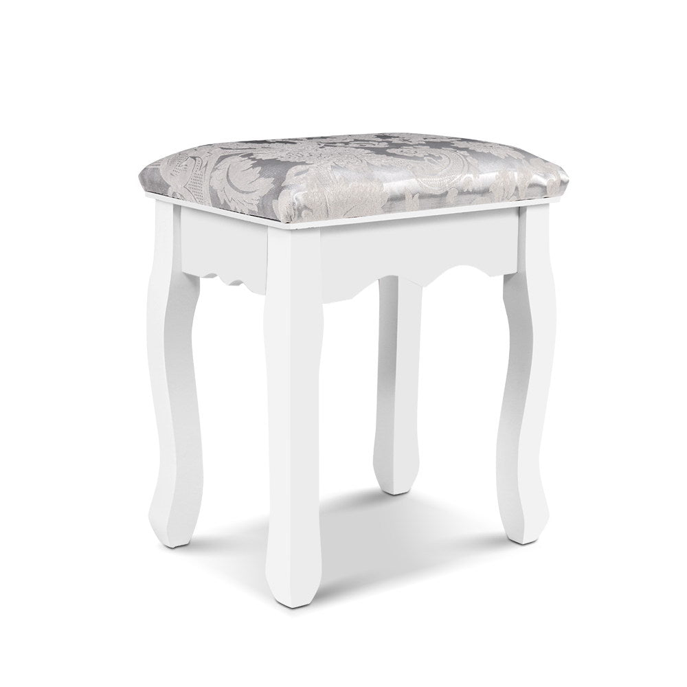 Dressing Table Stool Bedroom White Make Up Chair Fabric Furniture