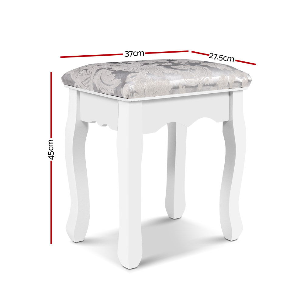 Dressing Table Stool Bedroom White Make Up Chair Fabric Furniture