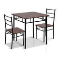 Dining Table And Chairs Set fo 3 Walnut