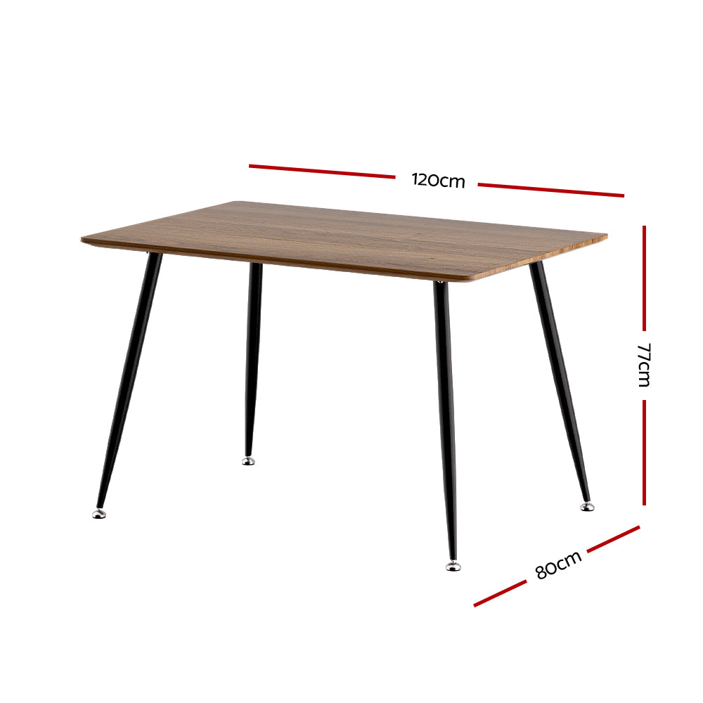 Caleb 4 Seater Rectangle Dining Table 120CM