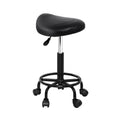 Saddle Stool Salon Chair Black Swivel Beauty Barber Hairdressing Gas Lift