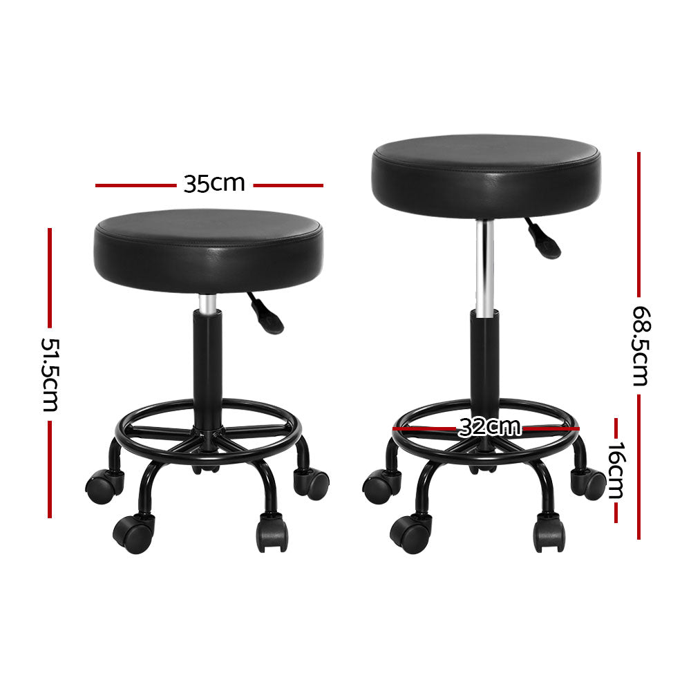 Round Salon Stool Stools Black Swivel Barber Hair Hydraulic Chairs Lift