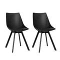 Dining Chairs Set of 2 PU leather Black Lylette
