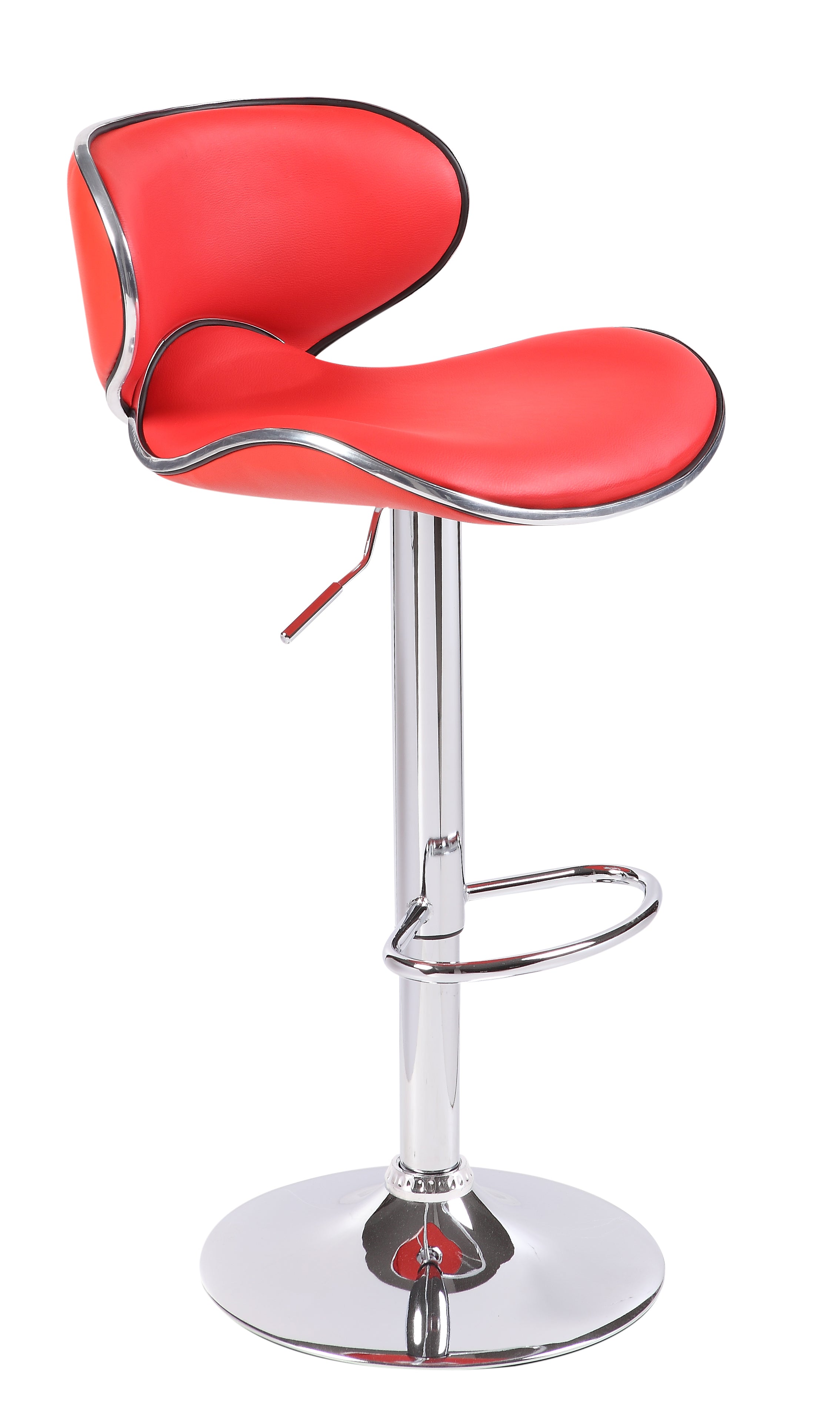 Set of 2 Bela Gas Lift Bar Stools Red