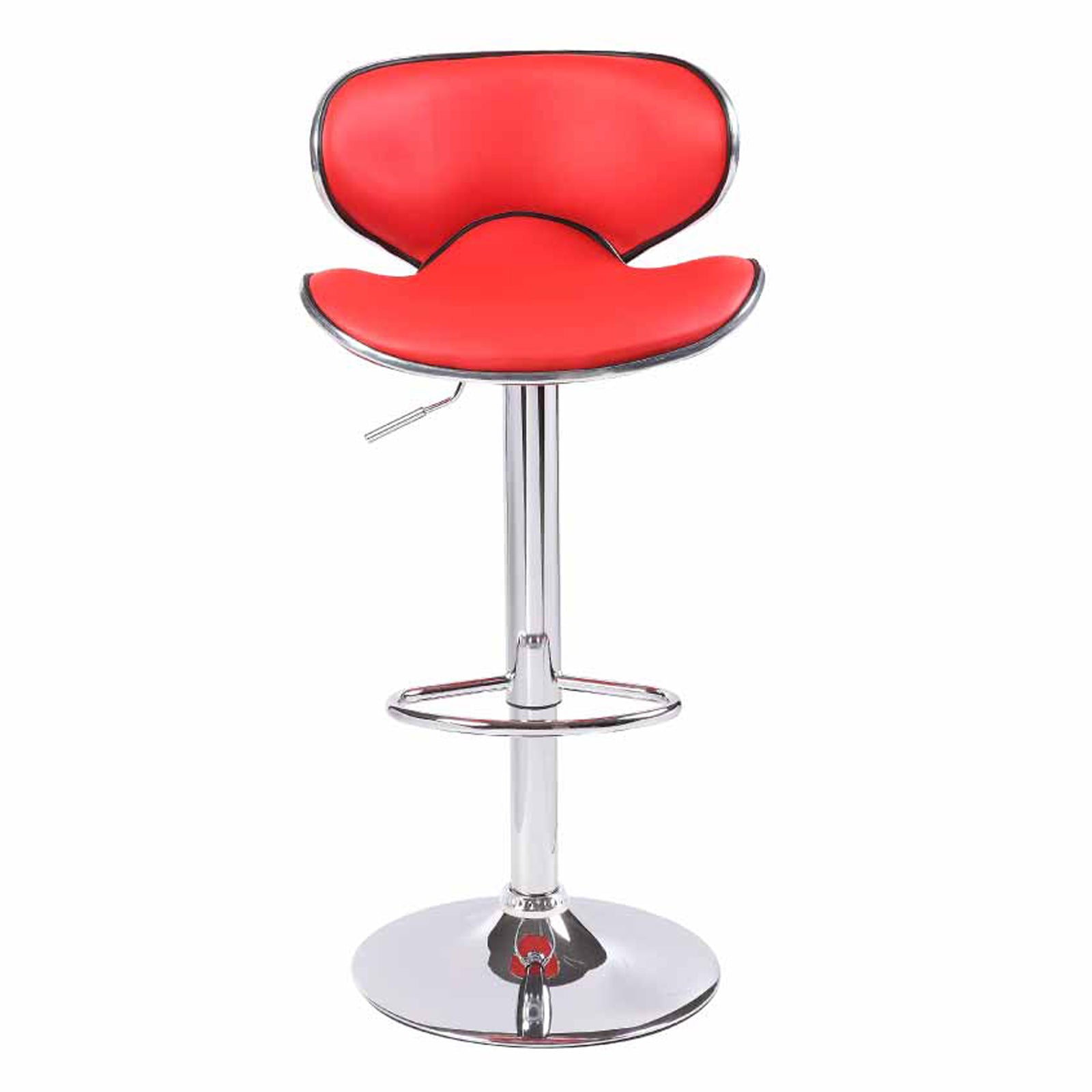 Set of 2 Bela Gas Lift Bar Stools Red