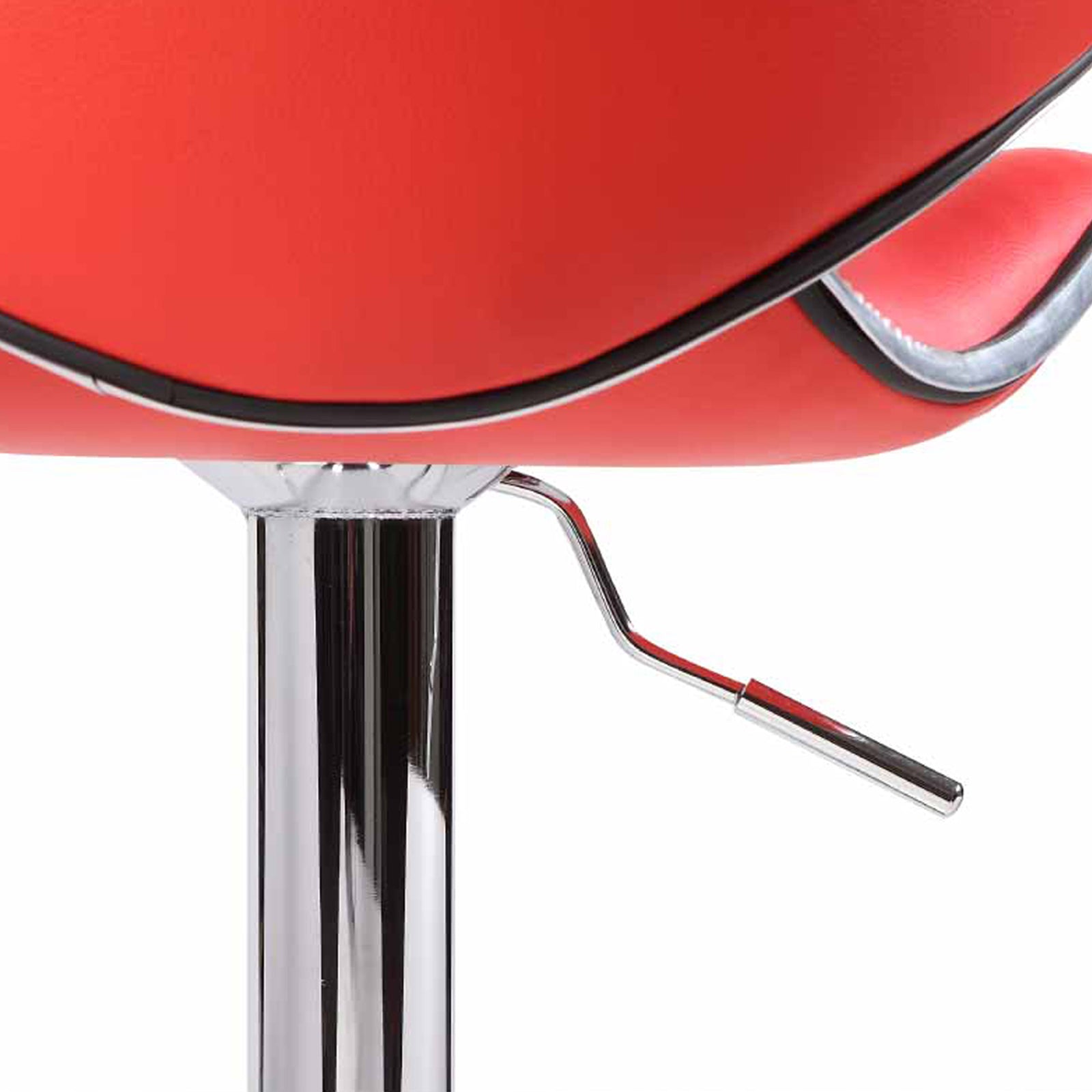 Set of 2 Bela Gas Lift Bar Stools Red