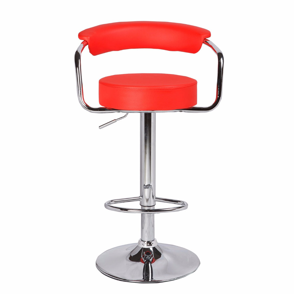 Set of 2 Gina Gas Lift Bar Stools Red