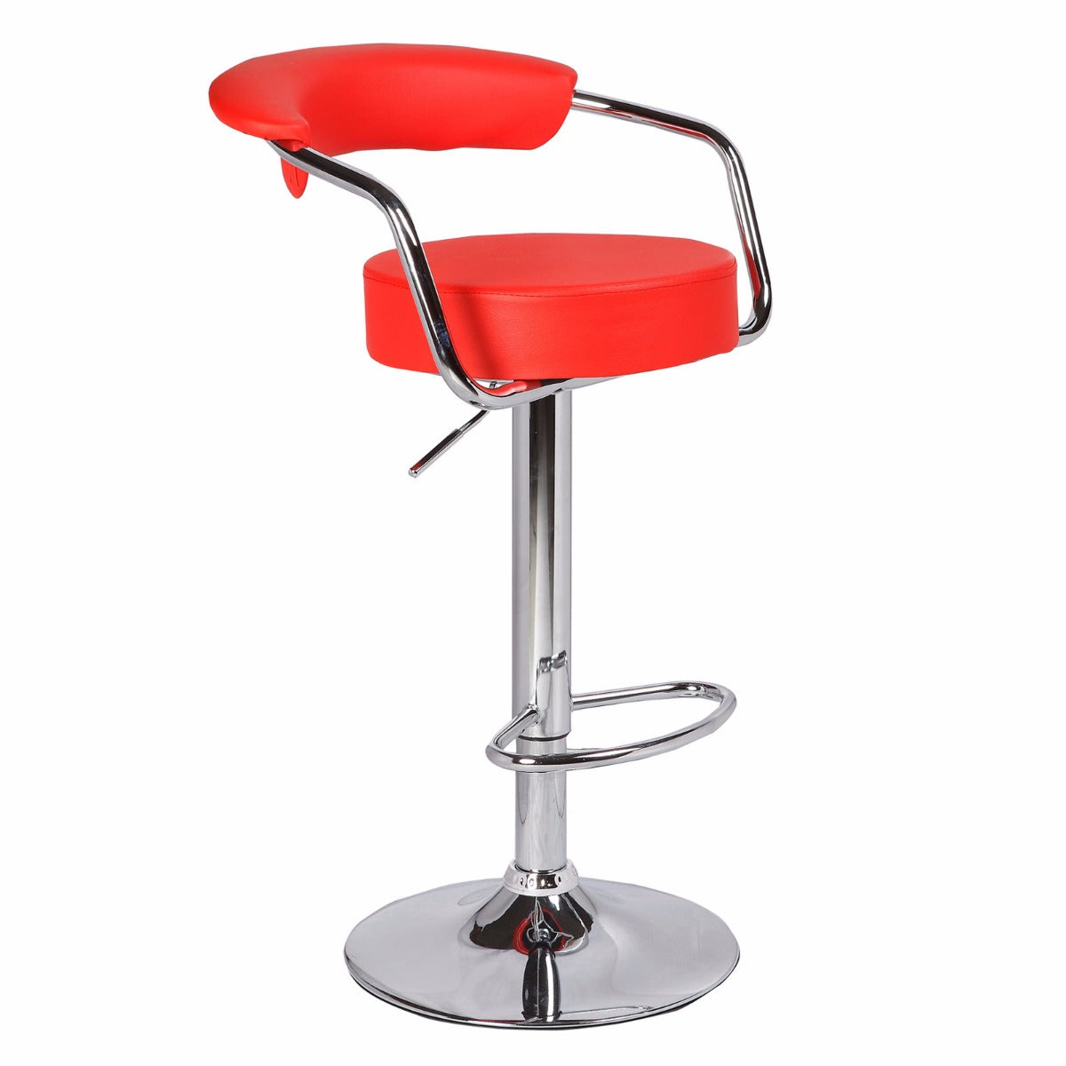 Set of 2 Gina Gas Lift Bar Stools Red