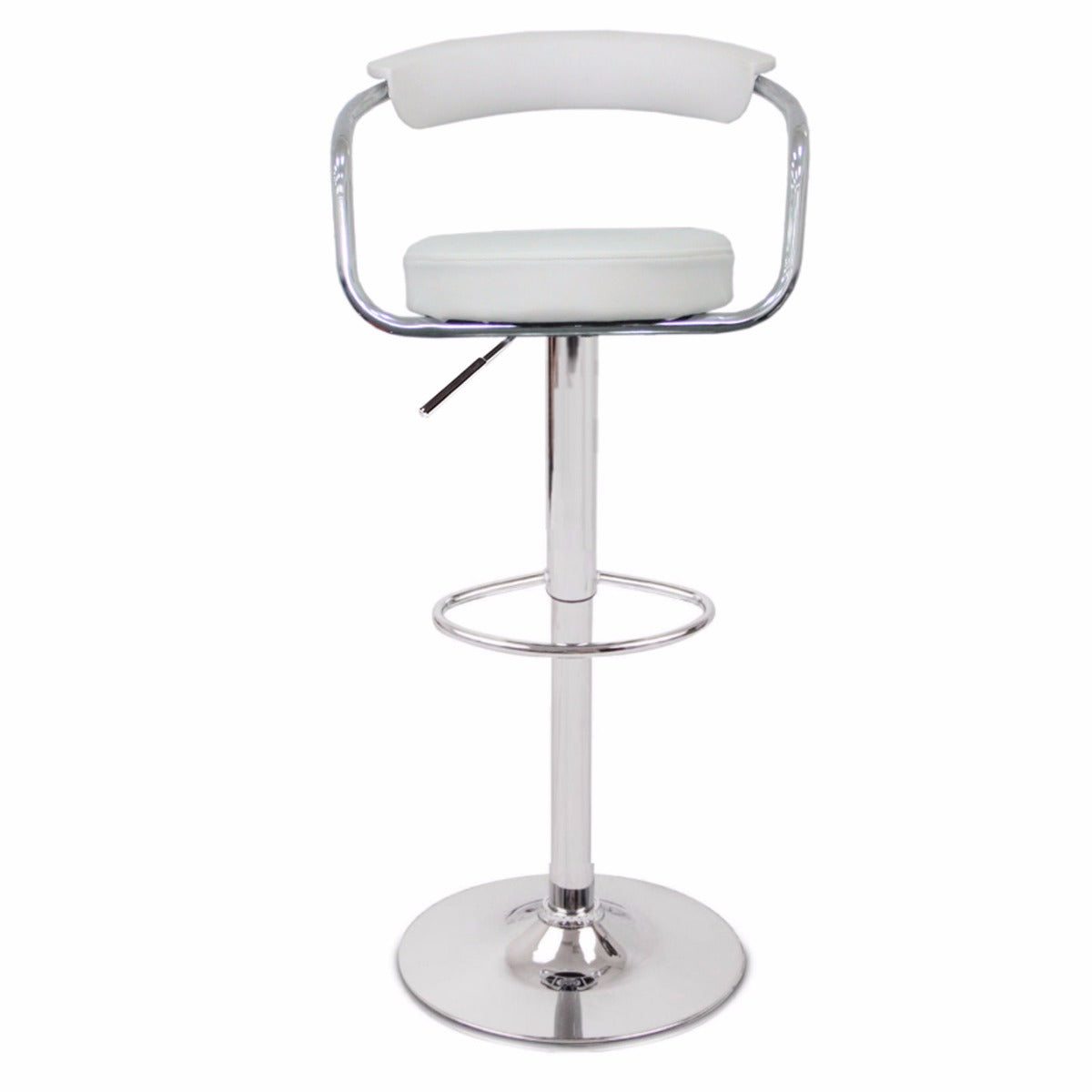 Set of 2 Gina Gas Lift Bar Stools White